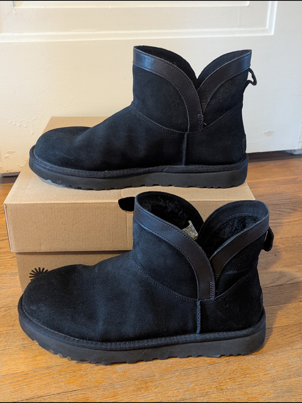UGG Suede & Leather Ankle Boots